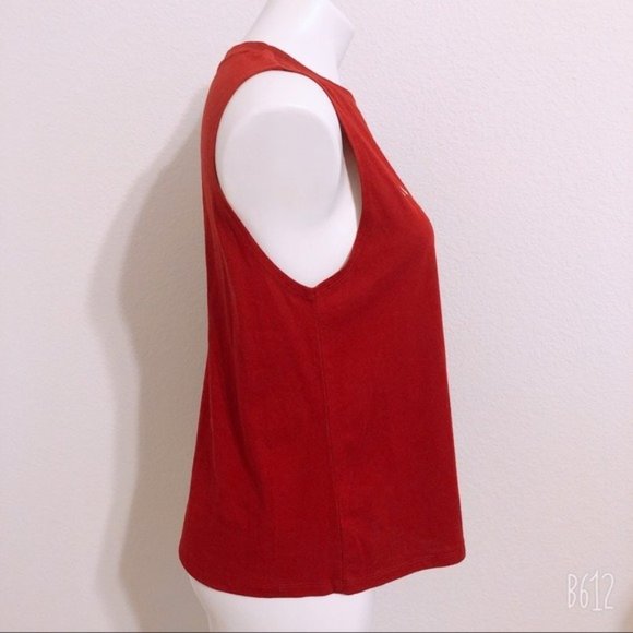Betsey Johnson Tank Top Two to Taco Muscle Tee in Medium Red, Size M, NWT - Picture 3 of 9